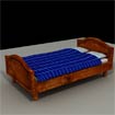 Old style double bed done in 3D max