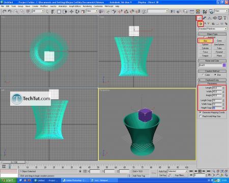 Tutorial Model 3D glass object, liquid and ice cubes part2 4