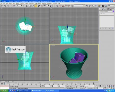 Tutorial Model 3D glass object, liquid and ice cubes part2 14
