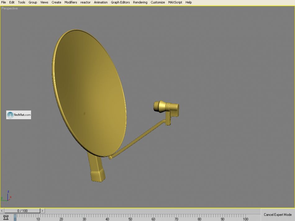 Create a realistic looking satellite dish