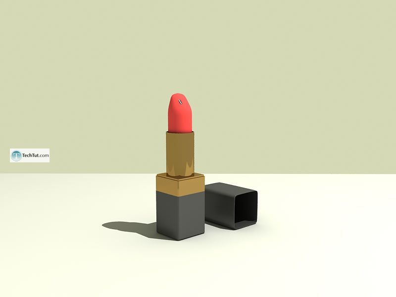 Lipstick model in 3D max
