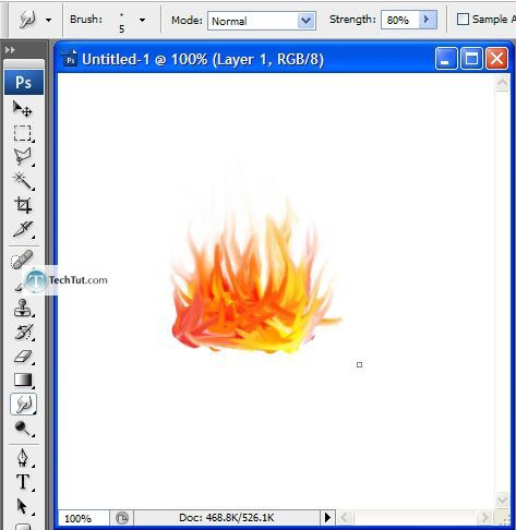 Creating flames using Adobe Photoshop