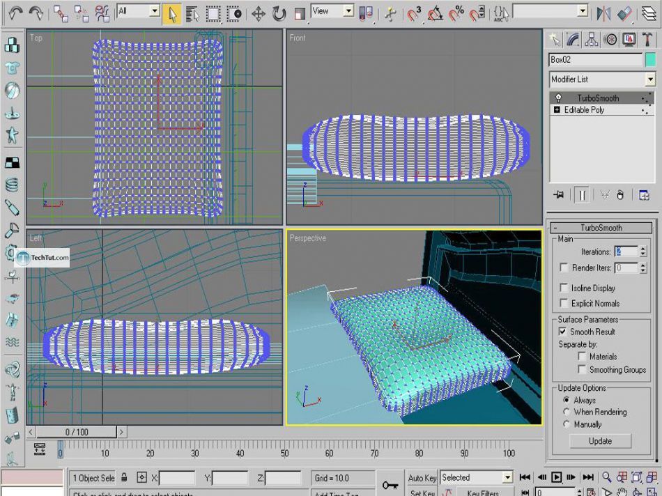 Old style double bed done in 3D max