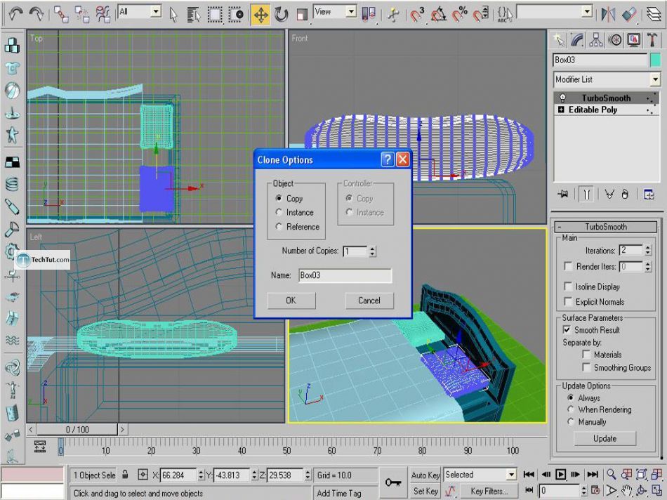 Old style double bed done in 3D max