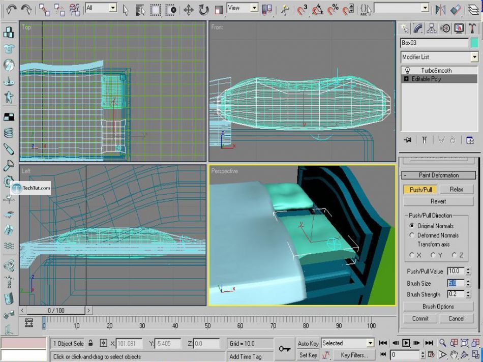 Old style double bed done in 3D max