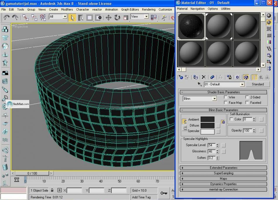 Easy way of creating rubber tire