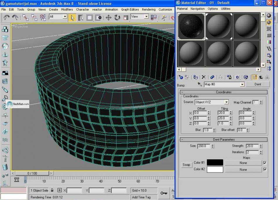 Easy way of creating rubber tire