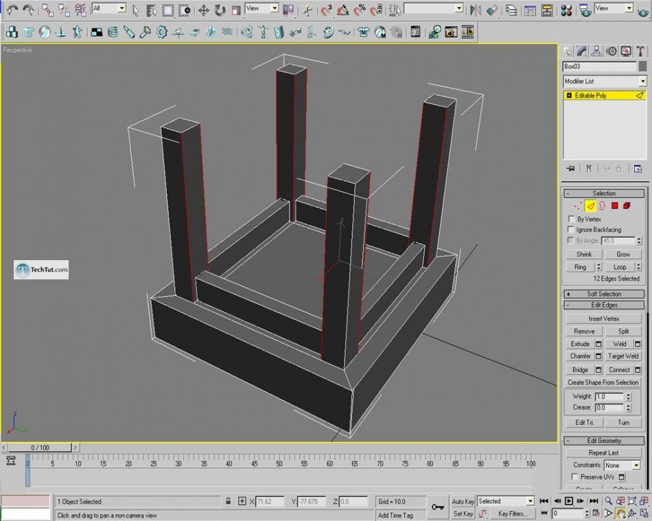 Learn how to create chair using 3D studio max