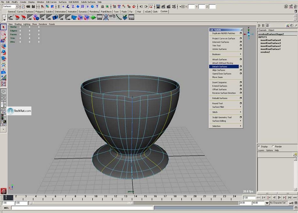 Create a coffee cup in Maya