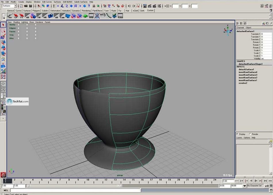 Create a coffee cup in Maya