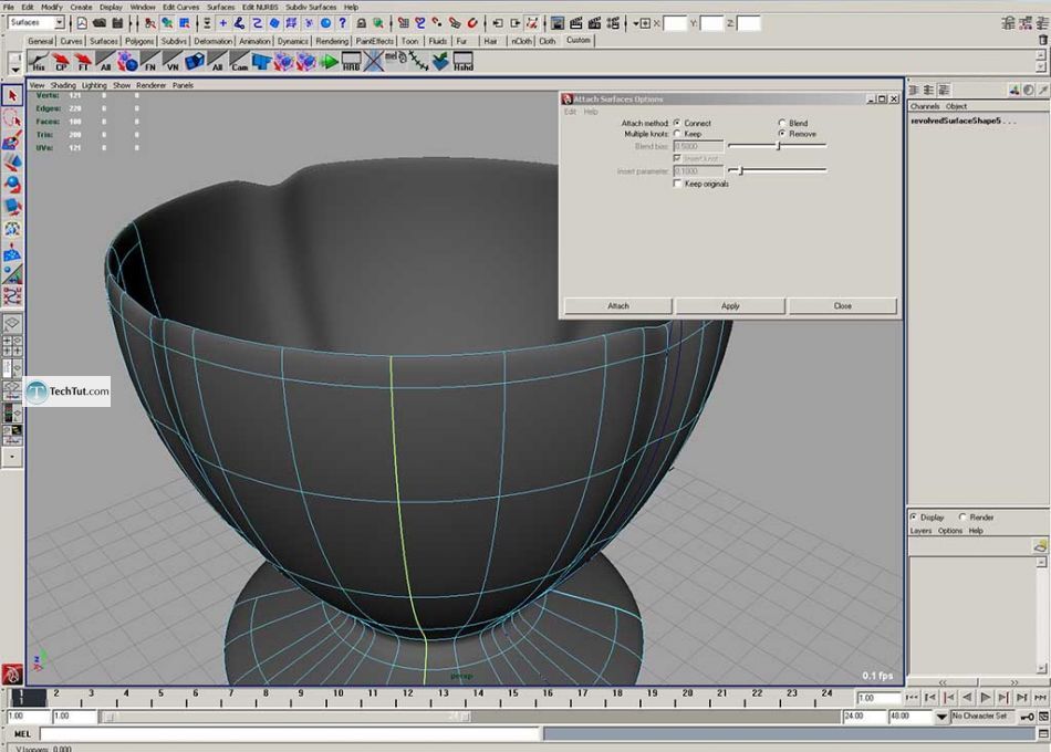 Create a coffee cup in Maya