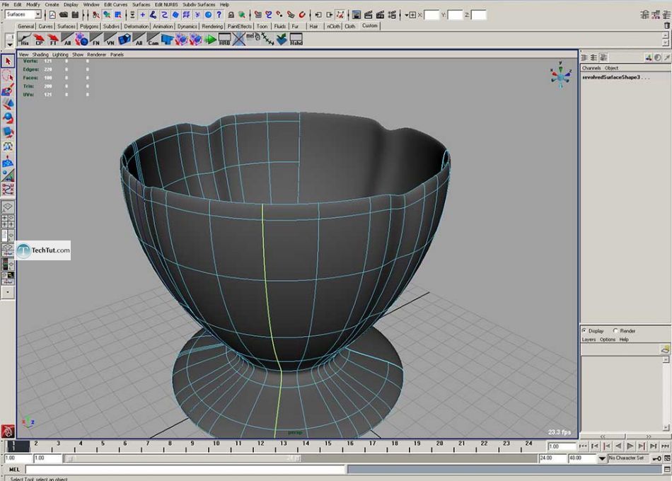 Create a coffee cup in Maya