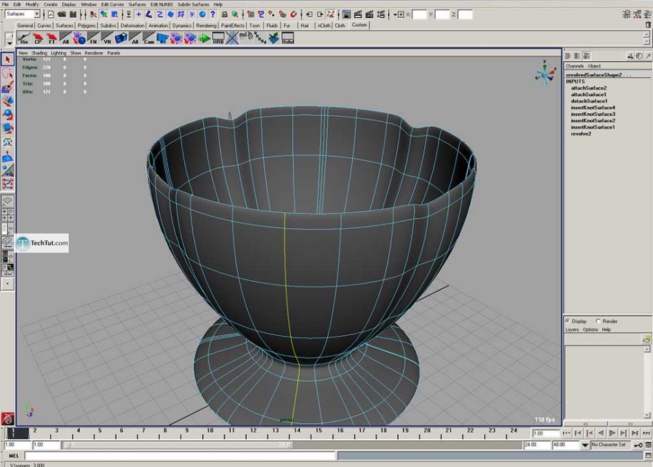 Create a coffee cup in Maya