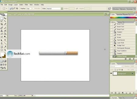 Tutorial Create Cigarrete in Adobe Photoshop part 1 1