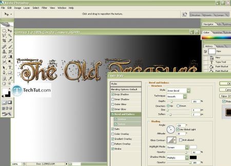 Tutorial The Old Treasure Text Effect in Photoshop 5