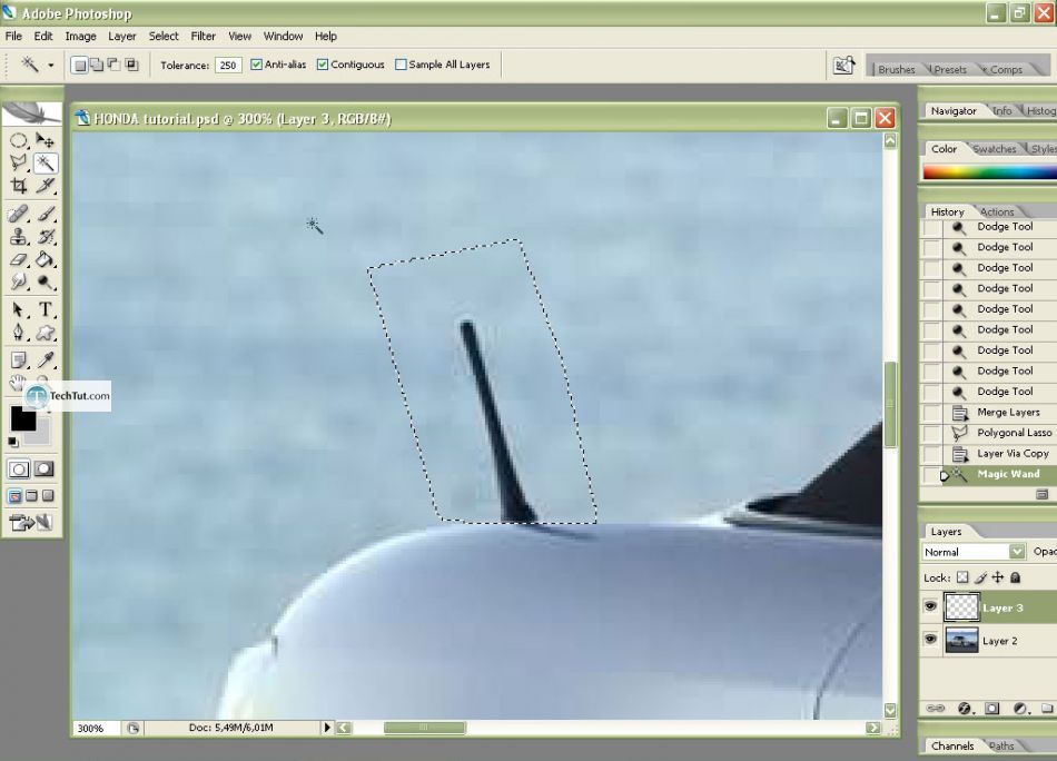 Car tuning photoshop tutorial remove antenna