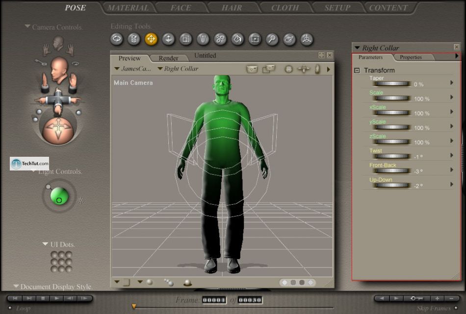 Poser tools for changing poses
