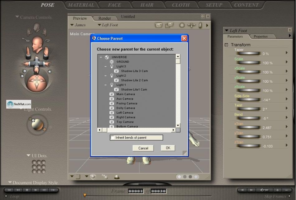 Using items from poser library