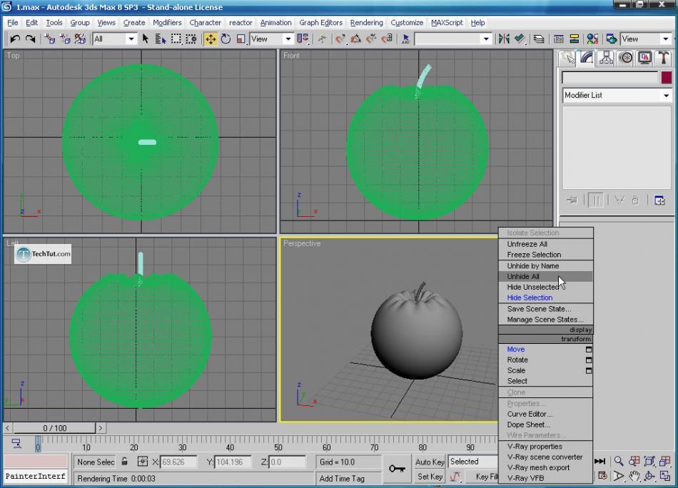 Create apple bowl in 3D max