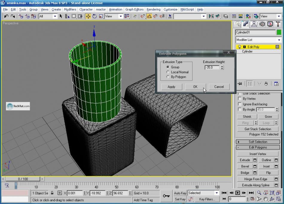 Lipstick model in 3D max