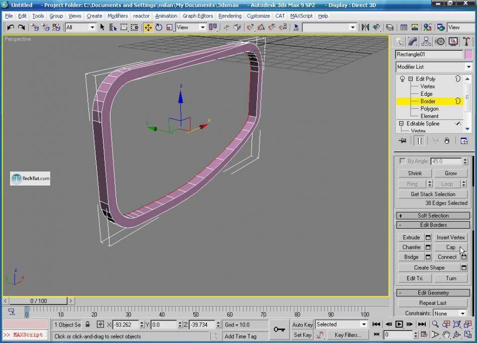 How to create glasses in 3D max