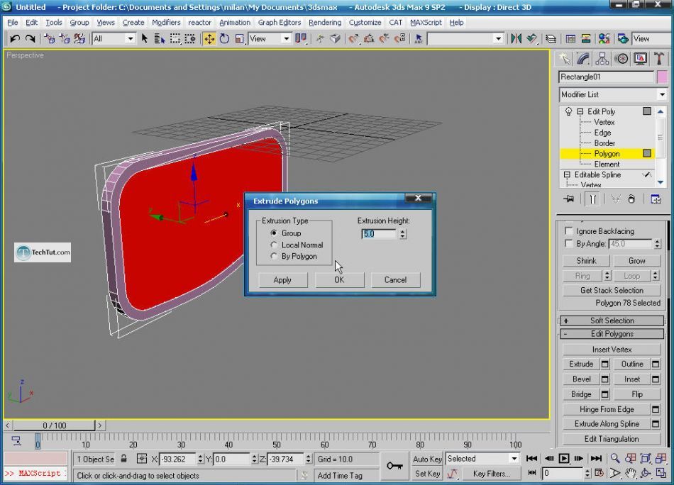 How to create glasses in 3D max
