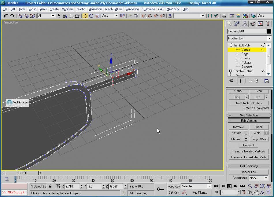How to create glasses in 3D max