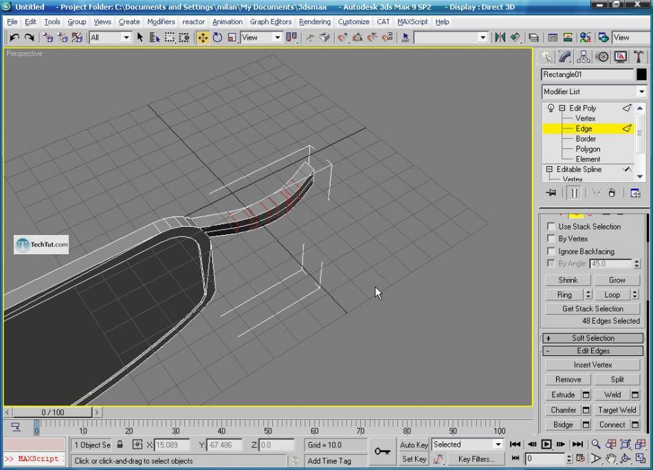 How to create glasses in 3D max