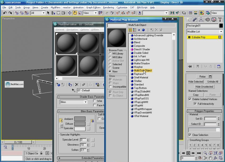 How to create glasses in 3D max