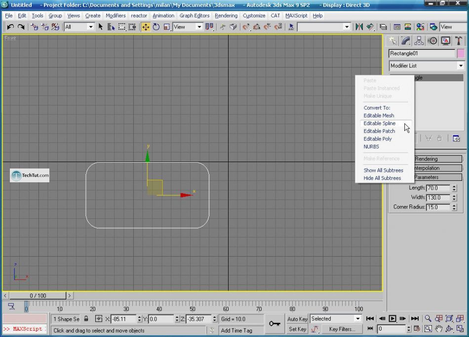 How to create glasses in 3D max