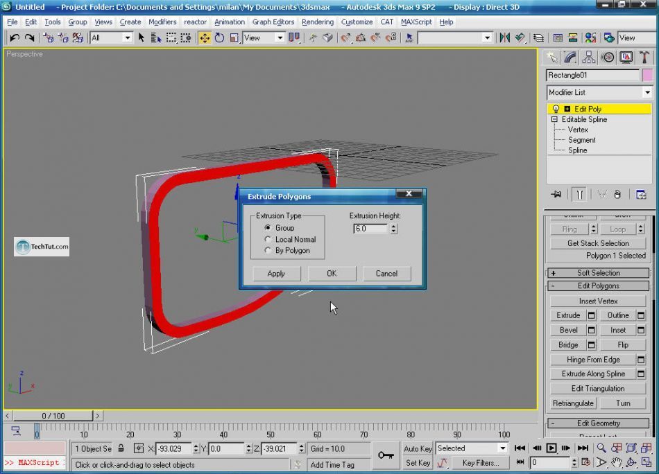 How to create glasses in 3D max