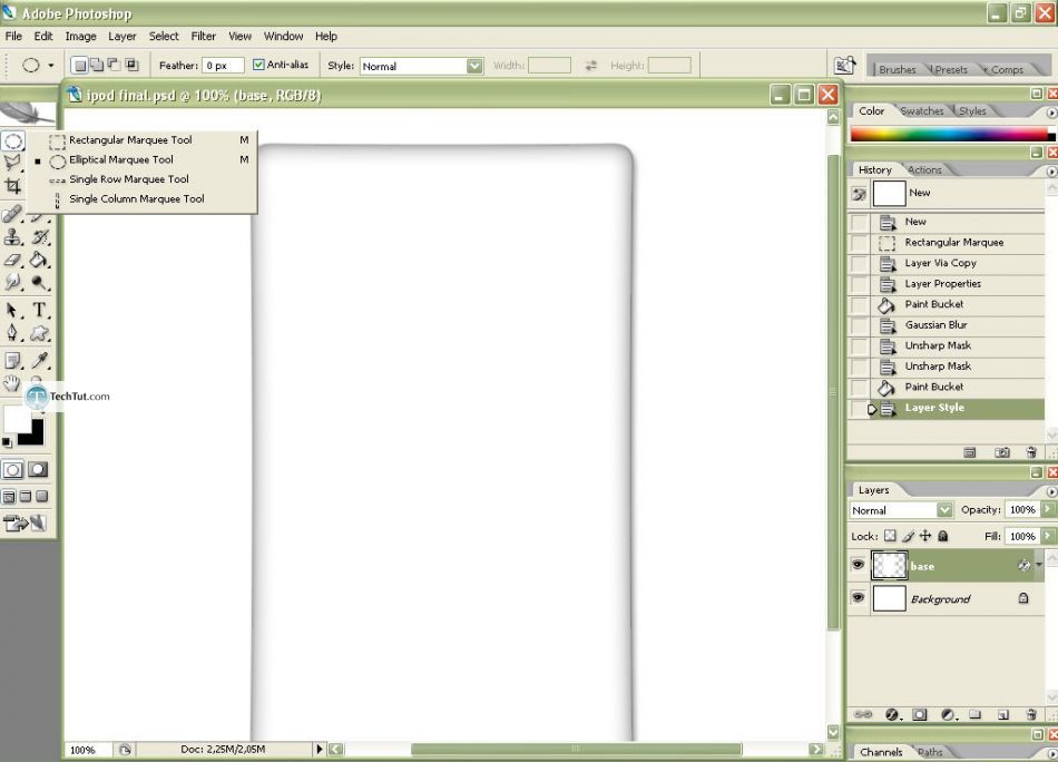 Create realistic iPod in Photoshop