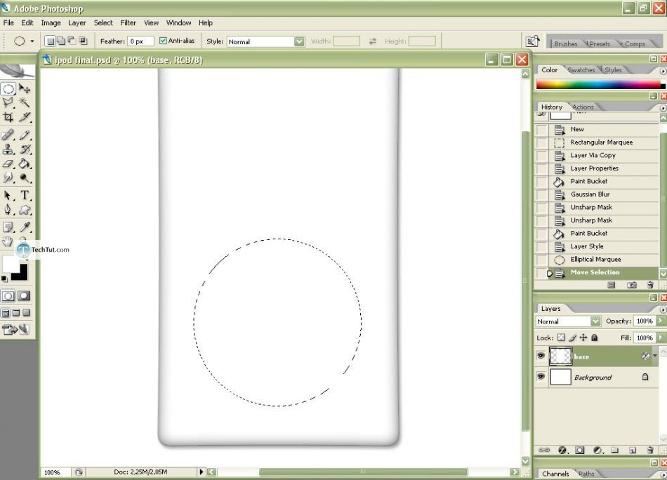 Create realistic iPod in Photoshop