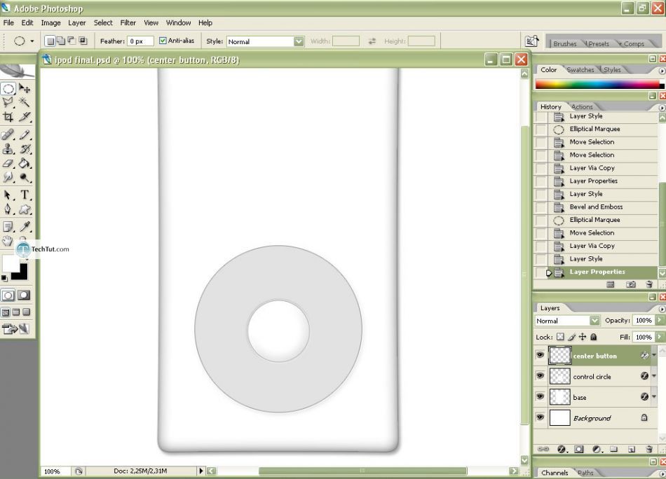 Create realistic iPod in Photoshop