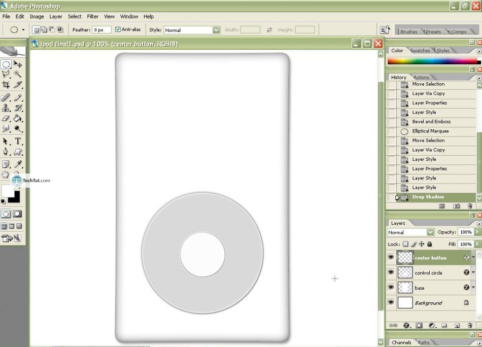 Create realistic iPod in Photoshop