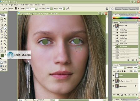 Tutorial Photo retouch add makeup using photoshop 5