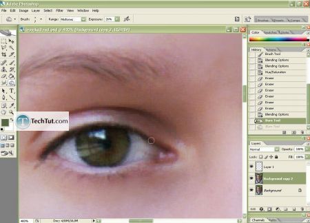 Tutorial Makeup retouch and finelize photo and skin correction 4