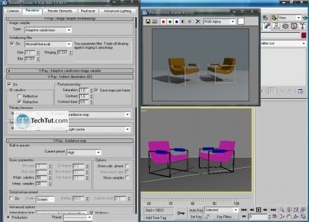 Tutorial 3d modern chair final render 13