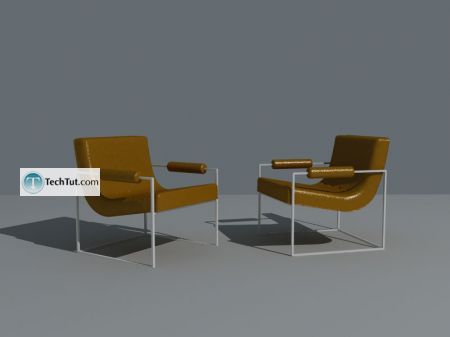 Tutorial 3d modern chair final render 14