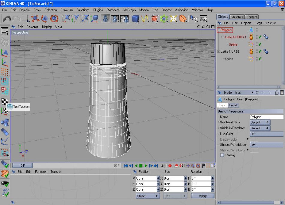 How to create a cream tube in Cinema 4D