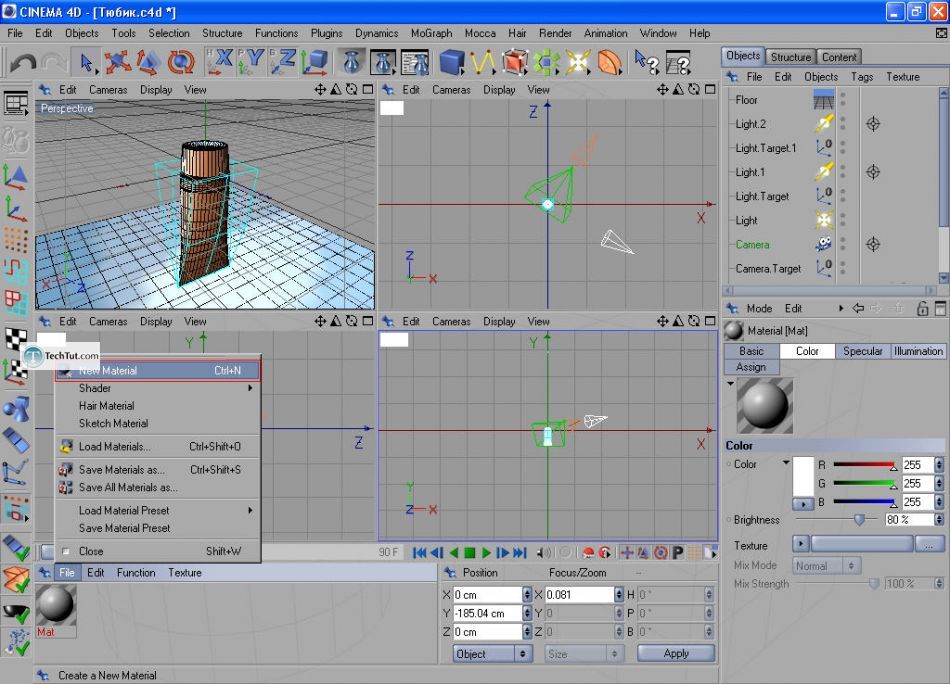 How to create a cream tube in Cinema 4D