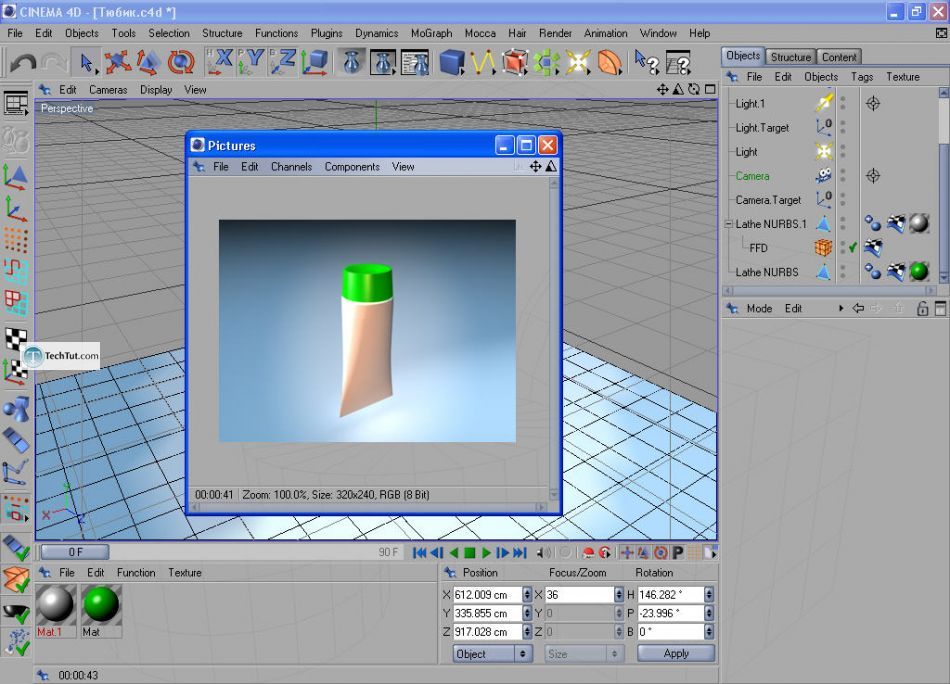 How to create a cream tube in Cinema 4D