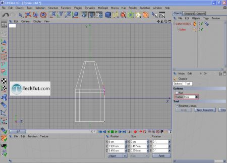 Tutorial Nurbs and modeling pen in Cinema 4D 1
