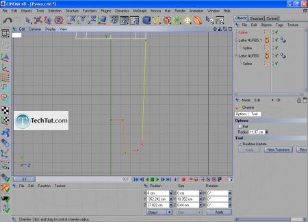 Tutorial Nurbs and modeling pen in Cinema 4D 8