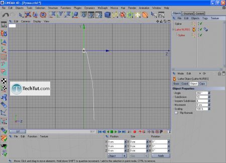 Tutorial Nurbs and modeling pen in Cinema 4D 4