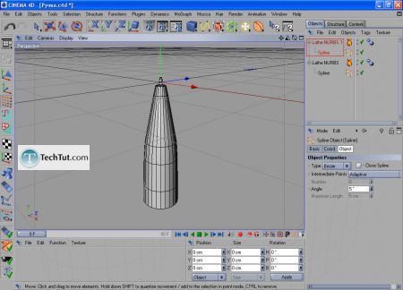 Tutorial Nurbs and modeling pen in Cinema 4D 5