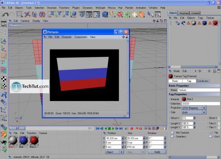 Tutorial Use materials for the flag 9