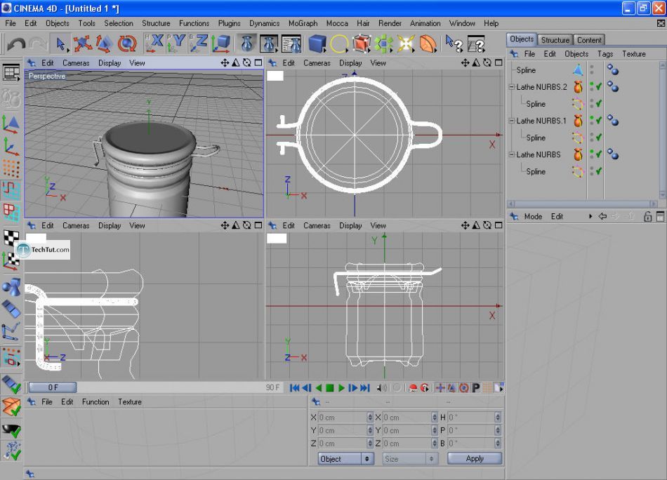 How to create a sugar bowl in Cinema 4D