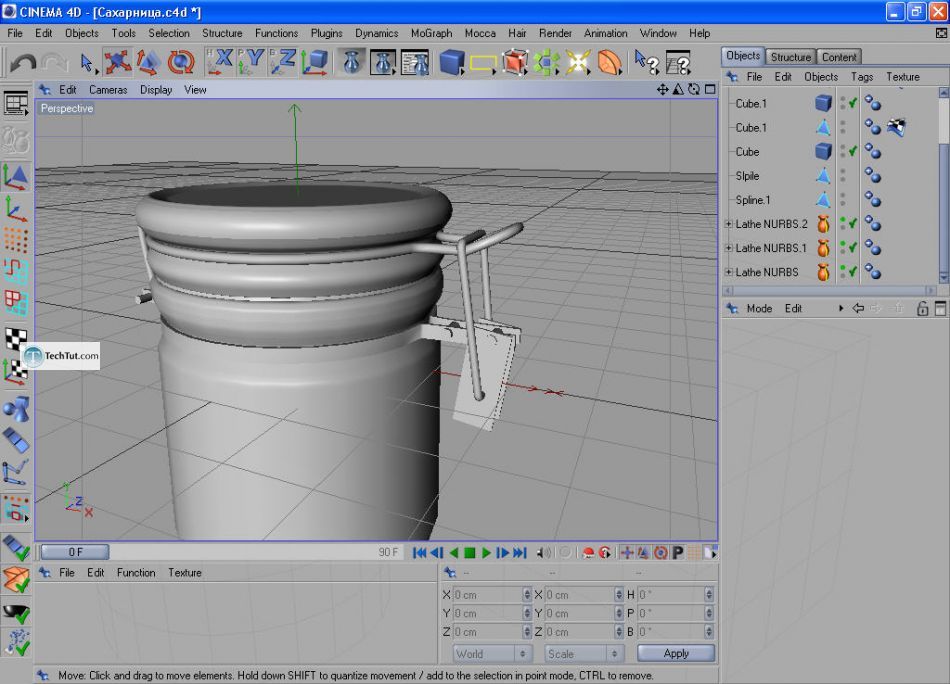 How to create a sugar bowl in Cinema 4D