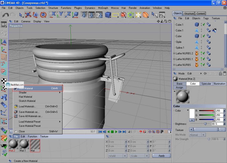 How to create a sugar bowl in Cinema 4D